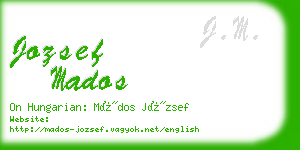 jozsef mados business card